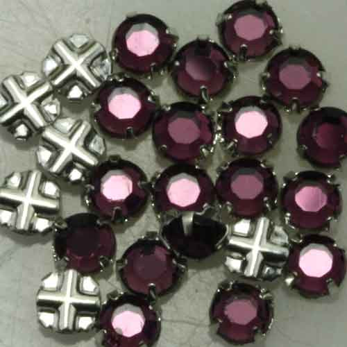 Extra Quality Rose Montees SS20 Preciosa Crystal AMETHYST Bunch