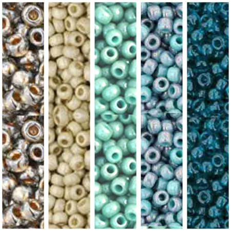 MOUNTAIN POOL COORDINATED MIX Toho Size-11 Round Seed Beads