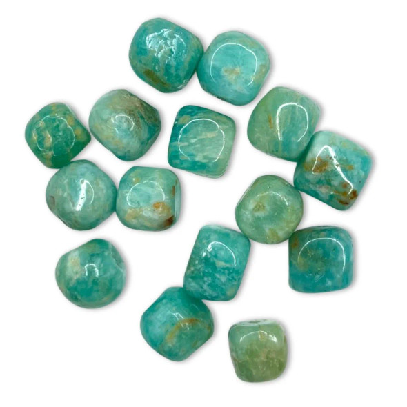 NATURAL AMAZONITE  Cube Gemstone Beads 8mm