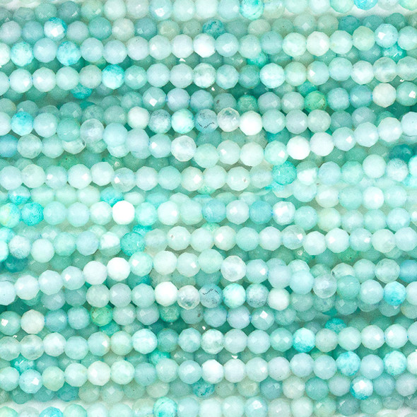 2mm AMZONITE High Grade Faceted Gemstone Beads