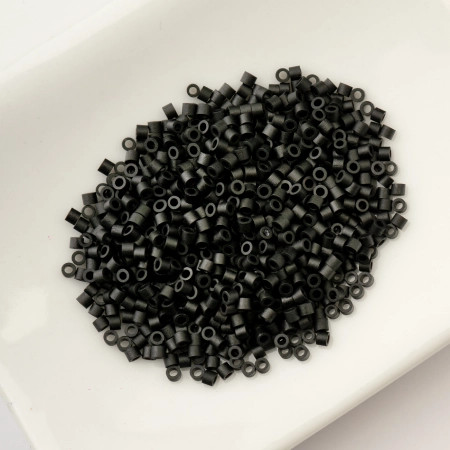 Cylin Seed Beads 11/0 BLACK MATTE