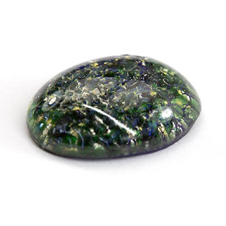 Czech Glass Oval Cabochon GREEN OPAL