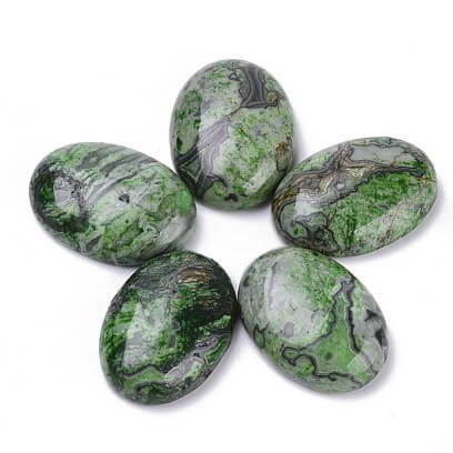 Oval Cabochon 25x18x7mm Natural RIPPLE  JASPER