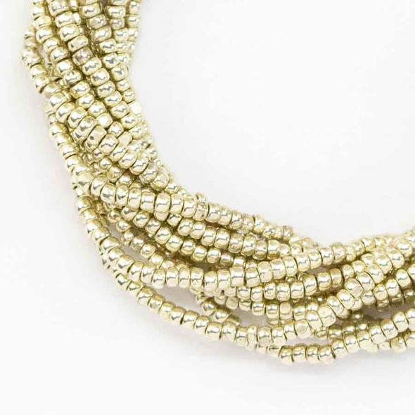 SIZE-13 Czech Charlotte Seed Beads METALLIC SILVER
