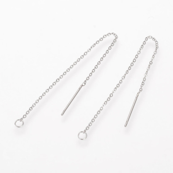 EAR THREADS w/Ring 90~94x1.2mm Stainless Steel