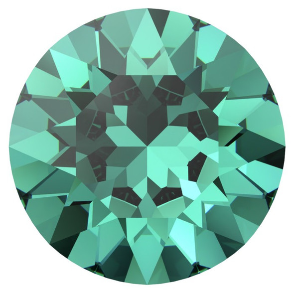 ELITE Eureka Crystal Chaton Stone 8mm Reimagined CARIBBEAN GREEN 1088