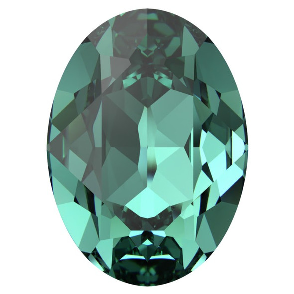 ELITE Eureka Crystal Oval Fancy Stone 14mm Reimagined CARIBBEAN GREEN