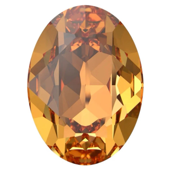 ELITE Eureka Crystal Oval Fancy Stone 14mm DARK ORANGE 4120