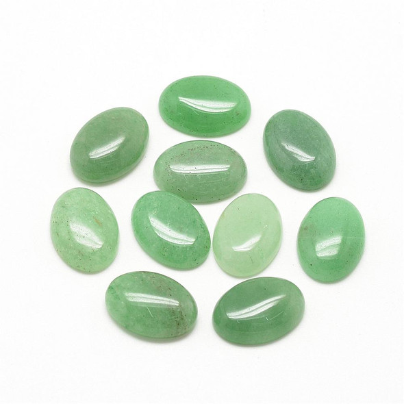 Gemstone Oval Cabochon 18x13mm Natural GREEN AVENTURIN