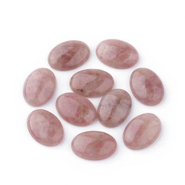 Oval Cabochon 25x18x7mm Natural STRAWBERRY QUARTZ