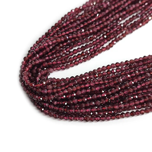 2mm GARNET High Grade Faceted Gemstone Beads