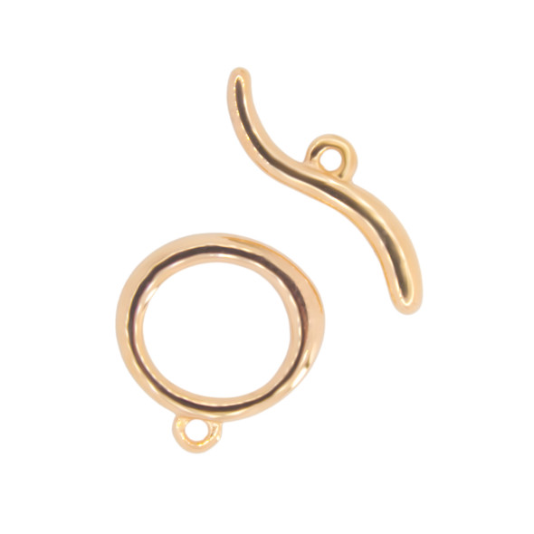 TOGGLE CLASP-Round-23x18mm Rose Gold Plated