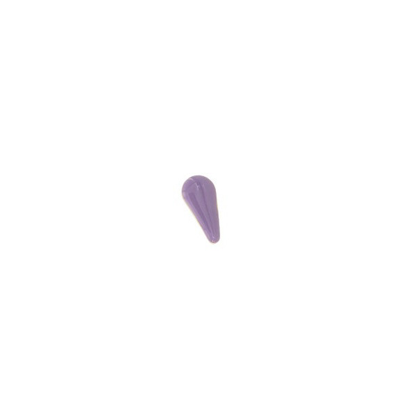 EARRING POSTS Teardrop w/Lavender Enamel and Back Loop 8x17mm Gold Plated