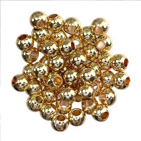 ROUND BEADS 3mm Gold Plated