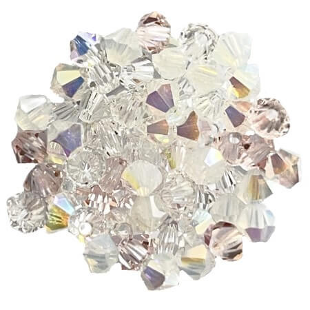 Preciosa Crystal Bicone Beads 4mm BLUSHING BRIDE Mix