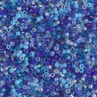 SIZE-11 BLUEBERRY PIE MIX Delica Miyuki Seed Beads