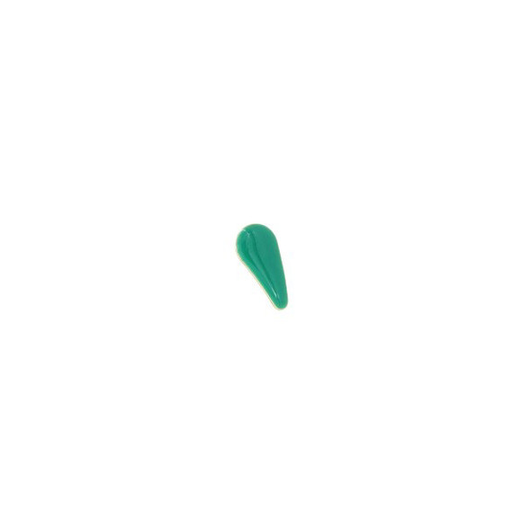 Teardrop w/Sea Green Enamel and Back Loop 8x17mm Gold Plated EARRING POSTS