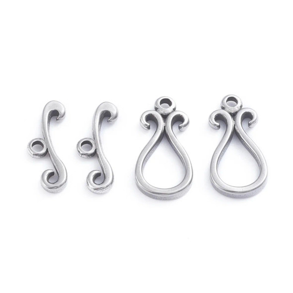 TOGGLE CLASP-Teardrop 18.5mm-Stainless Steel