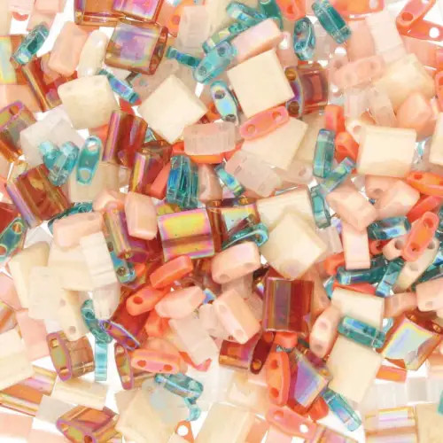 Miyuki TILA 2-Hole Seed Beads Assorted Sizes ISLAND HOPPER MIX